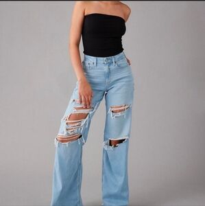 AE Dreamy Drape High Rise Baggy Wide Leg jeans